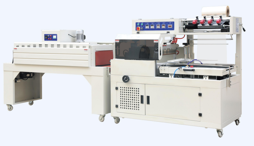 BF-450全自动边封套膜收缩机/石家庄长条板热收缩包装机